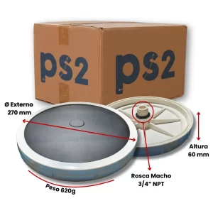 Difusor Disco Circular Bolha Fina 270mm - Membrana EPDM